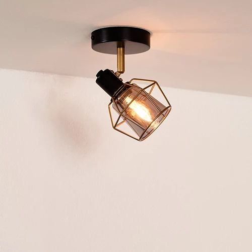 Lucide NILA - Spot plafond - 1xE14 - Noir - ambiance 1